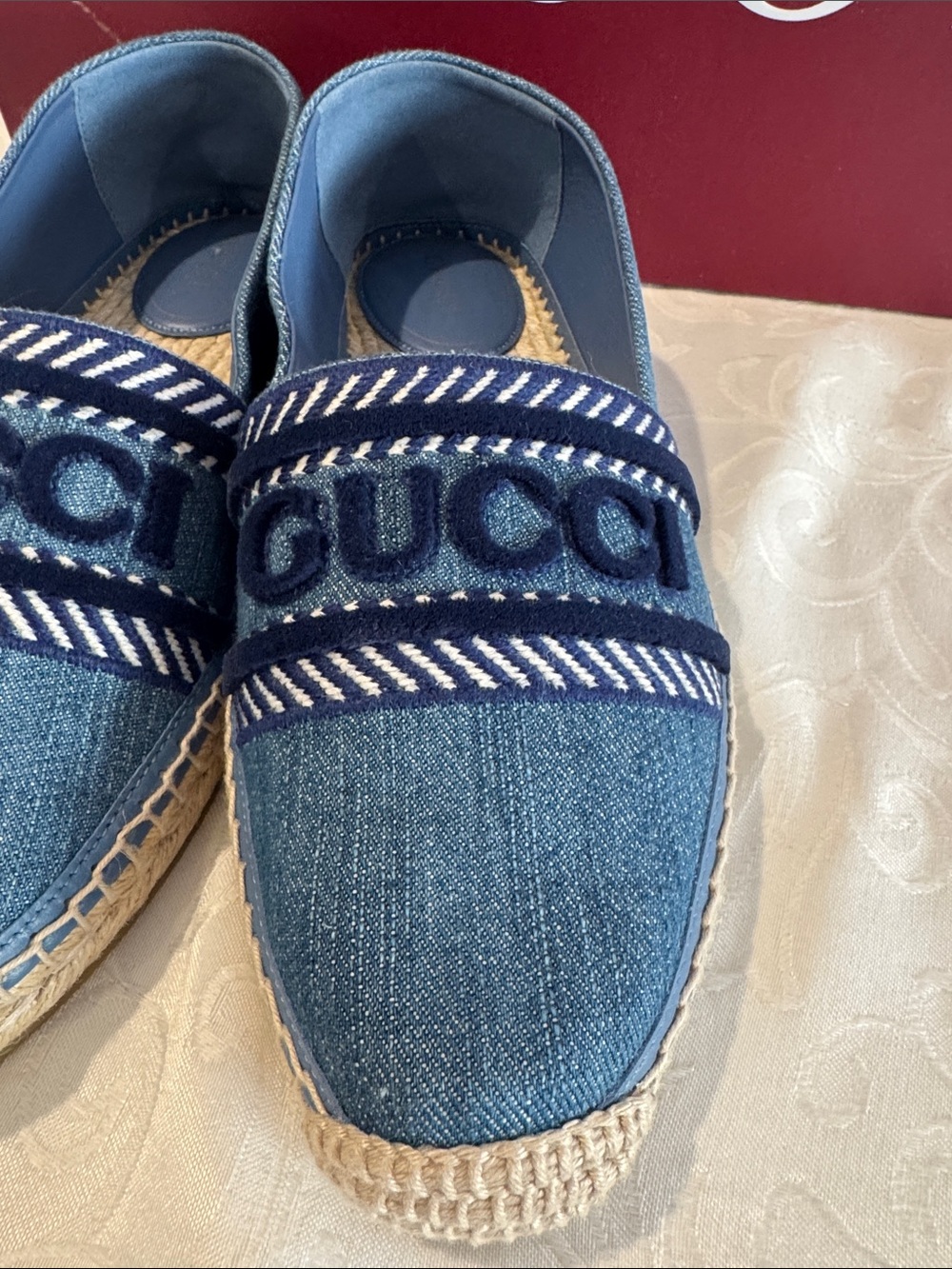 Gucci Denim Espadrille Flats. Size 38.5. - Picture 6 of 15